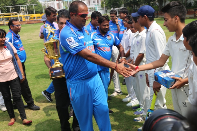 SUCCINT DISPLAY OF A SPORTSMANSHIP:A RENDEZVOUS WITH SPECIALLY ABLED CRICKET TEAM ORGANIZED AT Brahm Dutt Blue Bells Public School, SECTOR 10, GURUGRAM